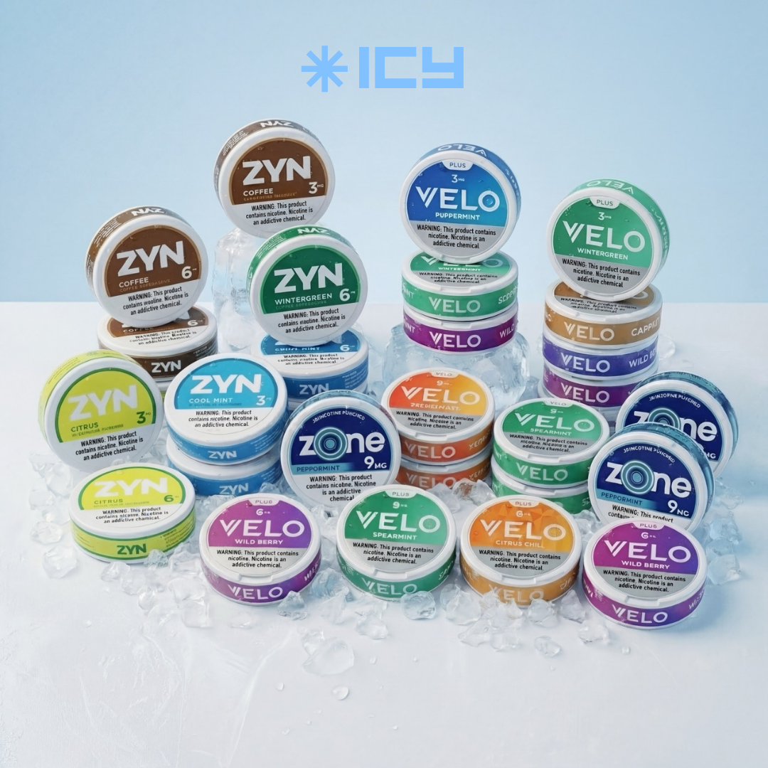 POUCHES DE NICOTINA - ICY UY - VELO, ZONE, ZYN